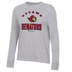 Ottawa Senators Champion Women's Core Long Sleeve T-Shirt - Heather Gray - NHL 201078277