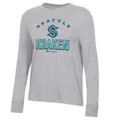 Seattle Kraken Champion Women's Core Long Sleeve T-Shirt - Heather Gray - NHL 201078281
