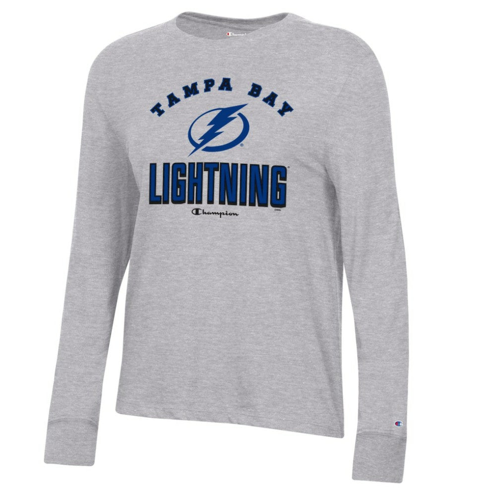 Tampa Bay Lightning Champion Women's Core Long Sleeve T-Shirt - Heather Gray - NHL 201078283