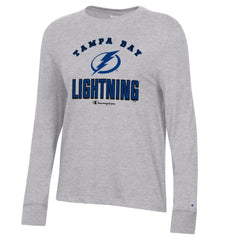 Tampa Bay Lightning Champion Women's Core Long Sleeve T-Shirt - Heather Gray - NHL 201078283