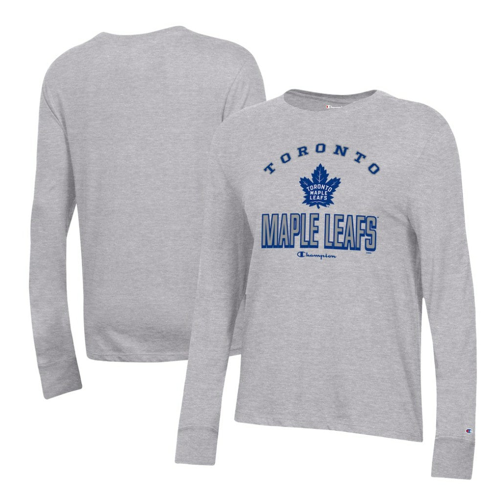 Toronto Maple Leafs Champion Women's Core Long Sleeve T-Shirt - Heather Gray - NHL 201078284