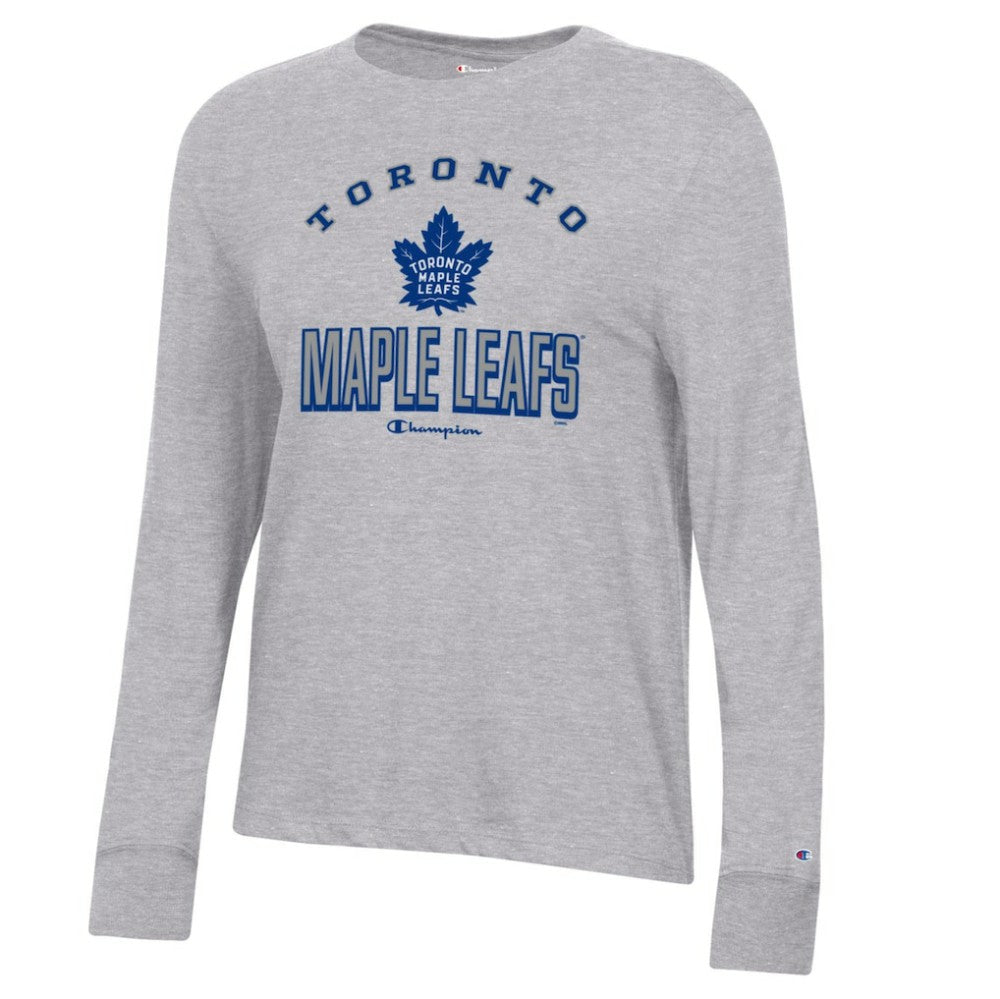 Toronto Maple Leafs Champion Women's Core Long Sleeve T-Shirt - Heather Gray - NHL 201078284