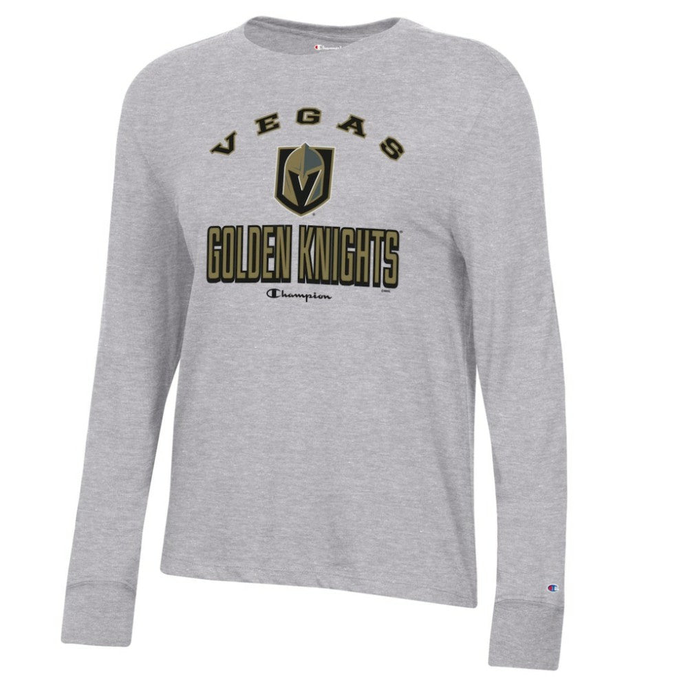 Vegas Golden Knights Champion Women's Core Long Sleeve T-Shirt - Heather Gray - NHL 201078286