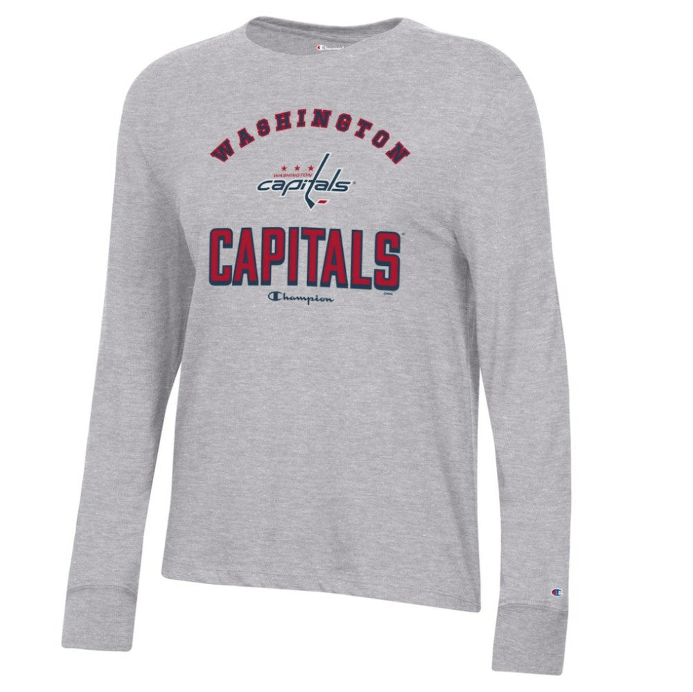 Washington Capitals Champion Women's Core Long Sleeve T-Shirt - Heather Gray - NHL 201078287