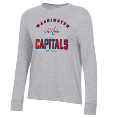 Washington Capitals Champion Women's Core Long Sleeve T-Shirt - Heather Gray - NHL 201078287