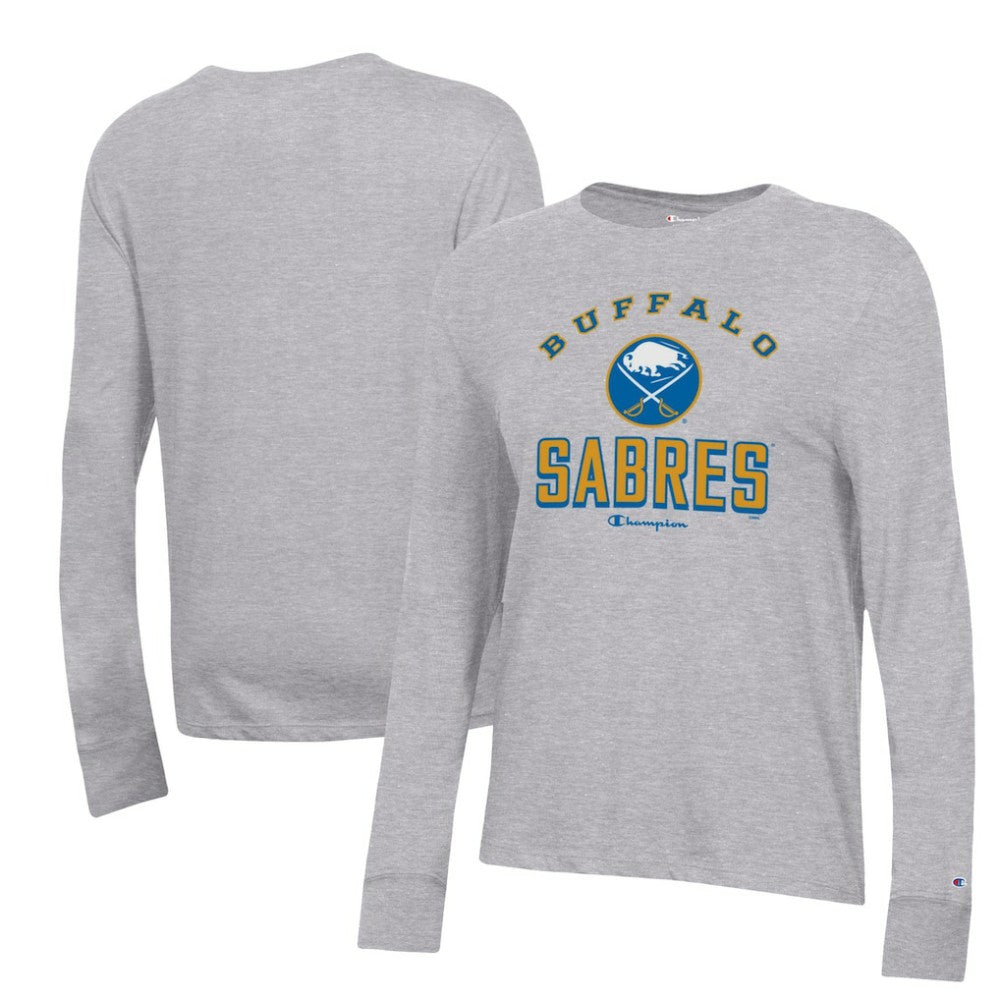Buffalo Sabres Champion Women's Core Long Sleeve T-Shirt - Heather Gray - NHL 201078293