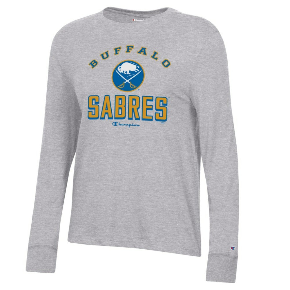 Buffalo Sabres Champion Women's Core Long Sleeve T-Shirt - Heather Gray - NHL 201078293
