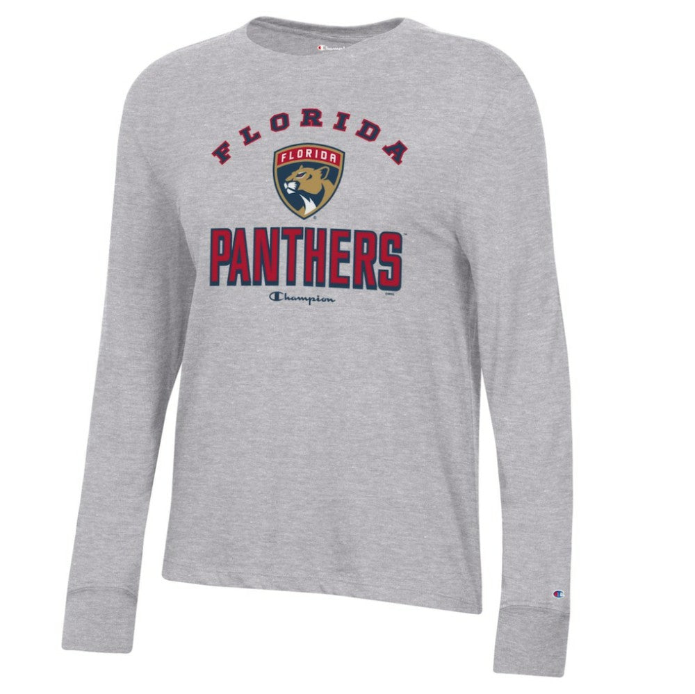 Florida Panthers Champion Women's Core Long Sleeve T-Shirt - Heather Gray - NHL 201078295
