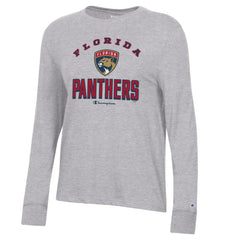 Florida Panthers Champion Women's Core Long Sleeve T-Shirt - Heather Gray - NHL 201078295