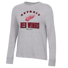 Detroit Red Wings Champion Women's Core Long Sleeve T-Shirt - Heather Gray - NHL 201078296