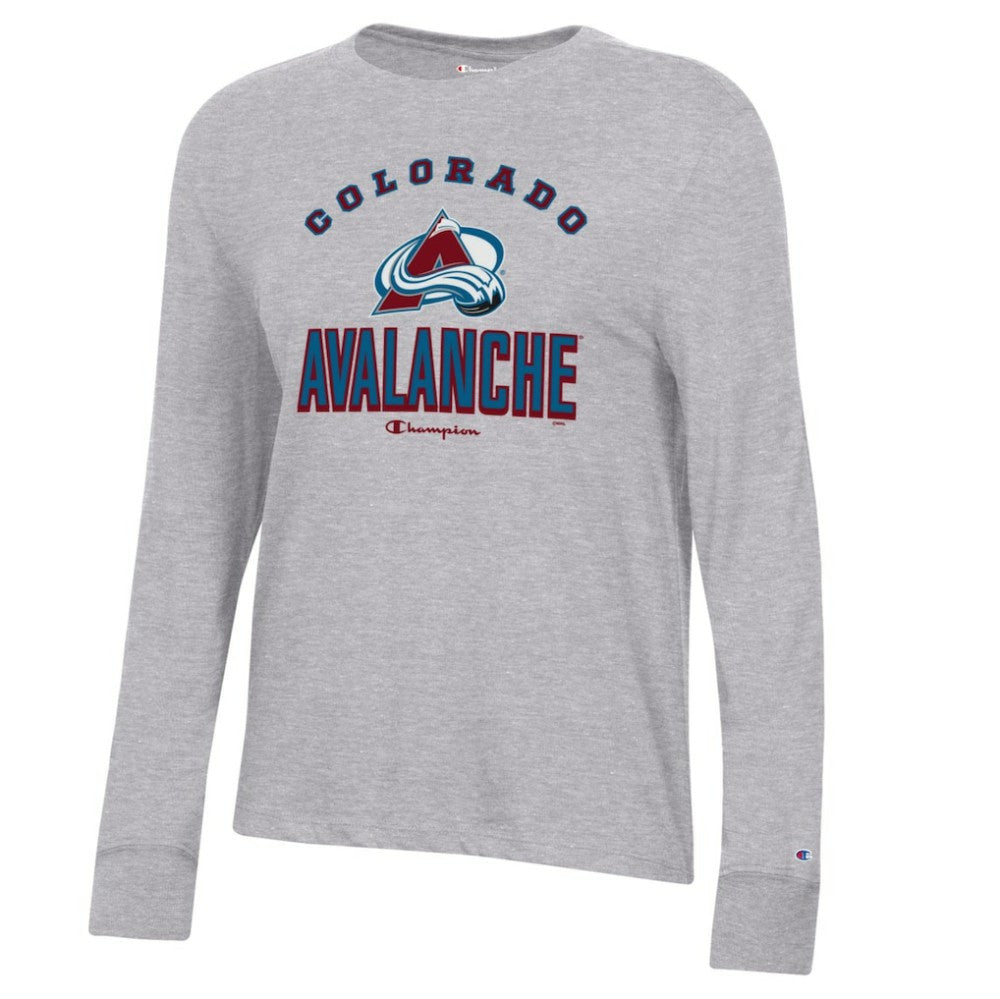 Colorado Avalanche Champion Women's Core Long Sleeve T-Shirt - Heather Gray - NHL 201078298