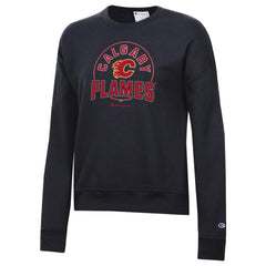 Calgary Flames Champion Women's Powerblend Pullover Sweatshirt - Black - NHL 201078301
