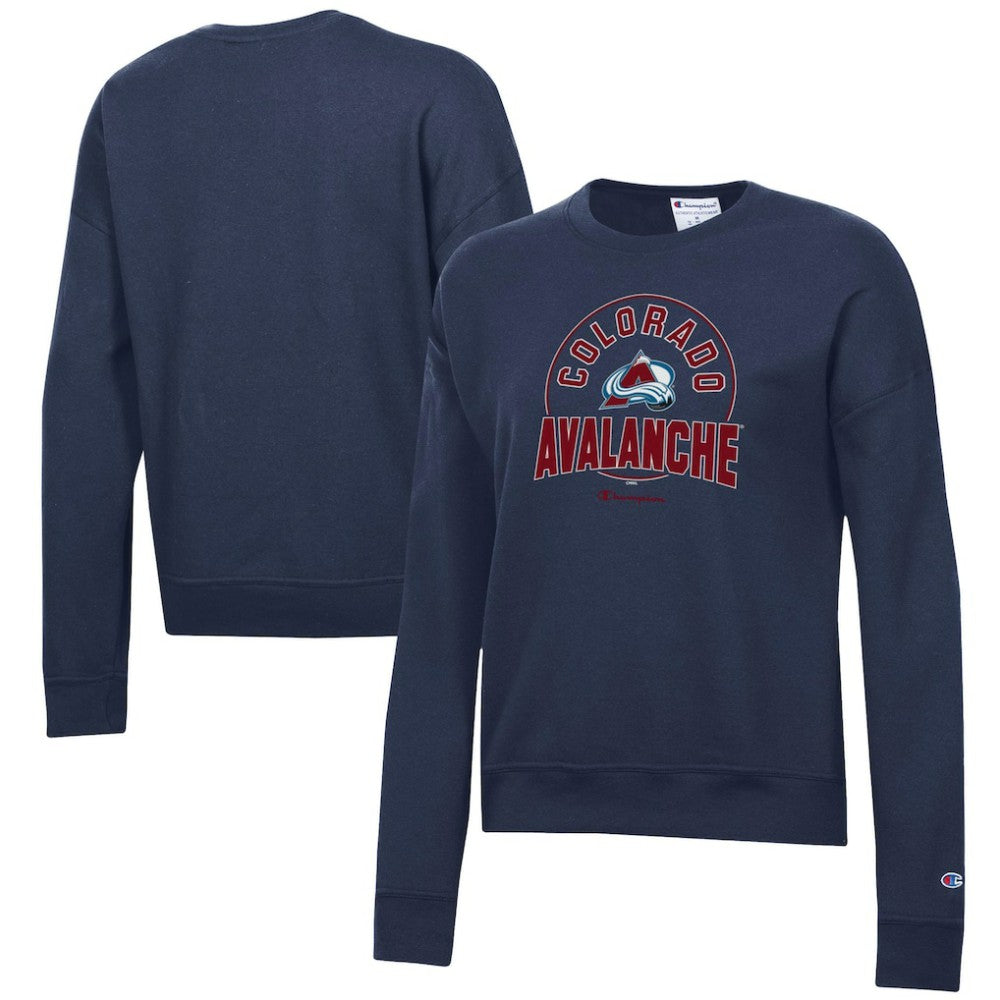 Colorado Avalanche Champion Women's Powerblend Pullover Sweatshirt - Navy - NHL 201078305