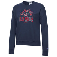 Columbus Blue Jackets Champion Women's Powerblend Pullover Sweatshirt - Navy - NHL 201078306