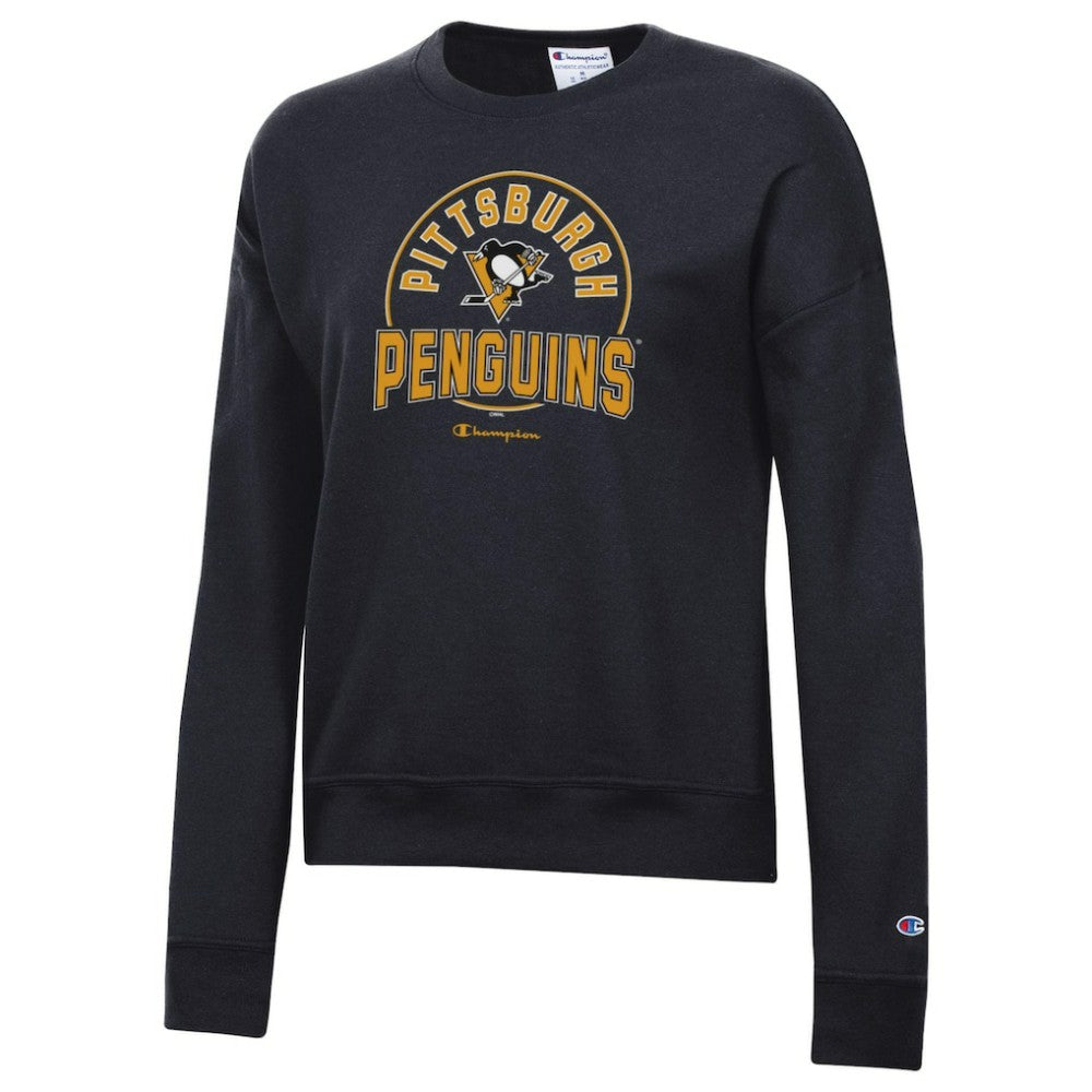 Pittsburgh Penguins Champion Women's Powerblend Pullover Sweatshirt - Black - NHL 201078310