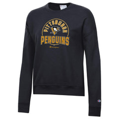Pittsburgh Penguins Champion Women's Powerblend Pullover Sweatshirt - Black - NHL 201078310