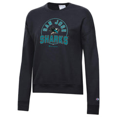 San Jose Sharks Champion Women's Powerblend Pullover Sweatshirt - Black - NHL 201078311