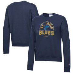 St. Louis Blues Champion Women's Powerblend Pullover Sweatshirt - Navy - NHL 201078313