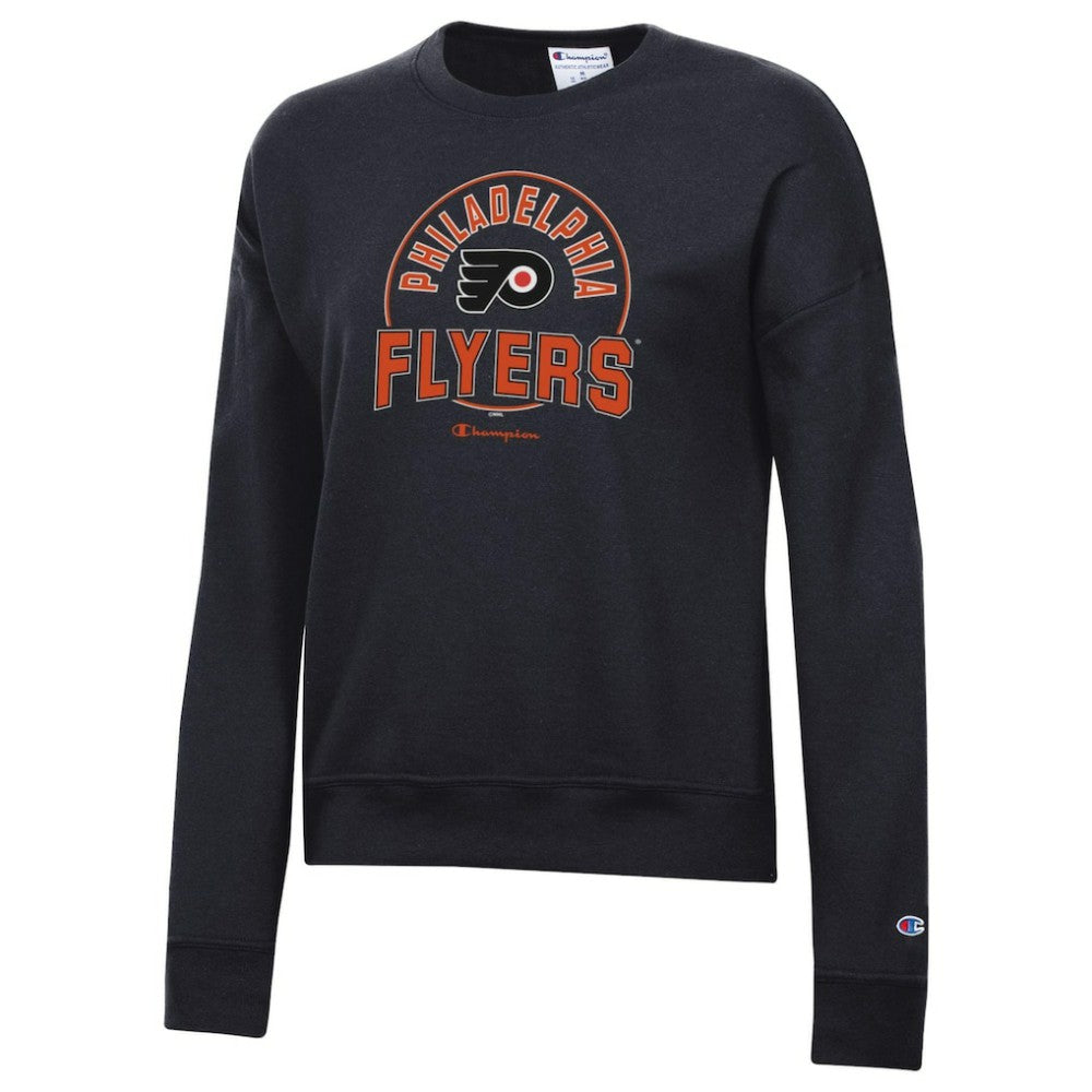 Philadelphia Flyers Champion Women's Powerblend Pullover Sweatshirt - Black - NHL 201078316
