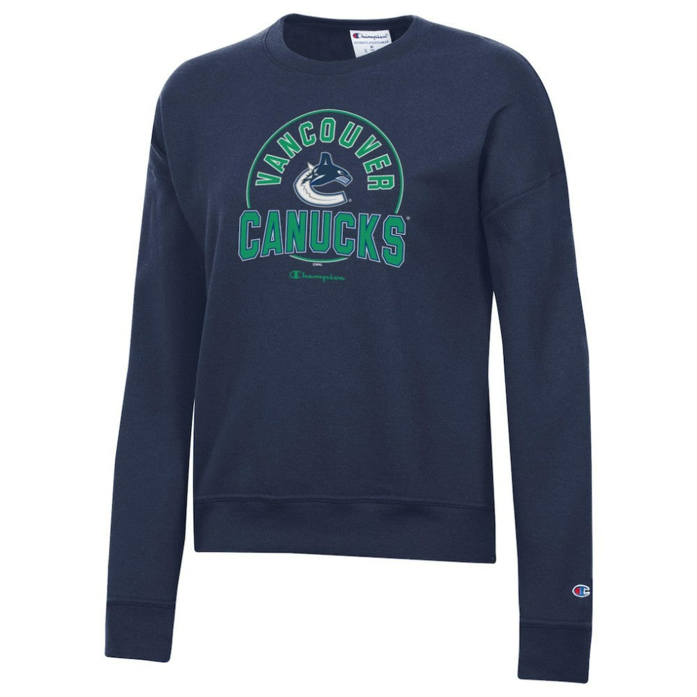 Vancouver Canucks Champion Women's Powerblend Pullover Sweatshirt - Navy - NHL 201078318