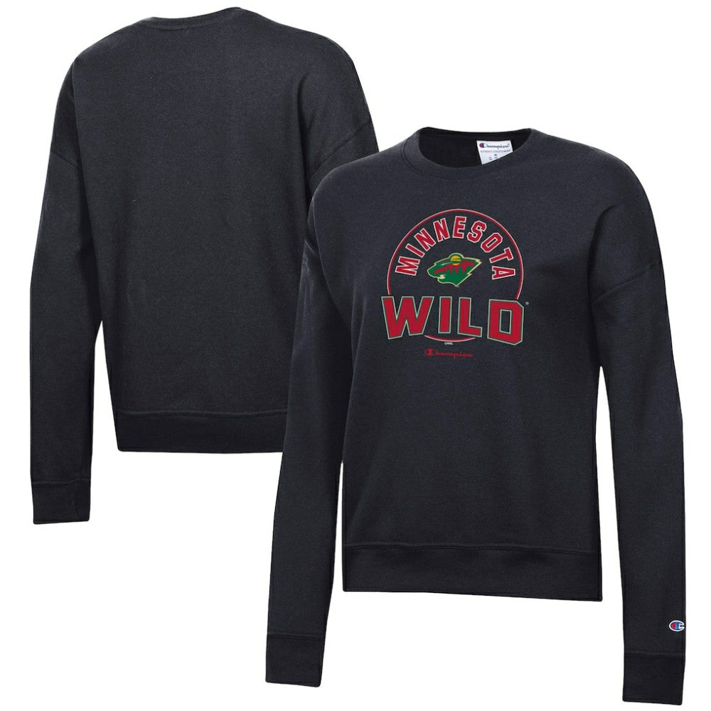 Minnesota Wild Champion Women's Powerblend Pullover Sweatshirt - Black - NHL 201078322