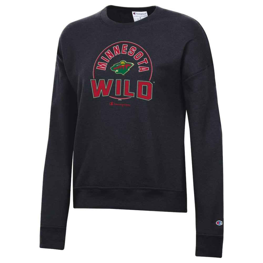 Minnesota Wild Champion Women's Powerblend Pullover Sweatshirt - Black - NHL 201078322