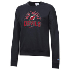 New Jersey Devils Champion Women's Powerblend Pullover Sweatshirt - Black - NHL 201078325