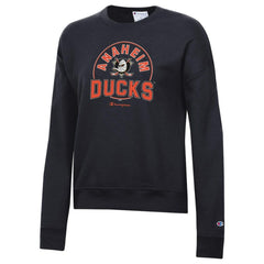 Anaheim Ducks Champion Women's Powerblend Pullover Sweatshirt - Black - NHL 201078326