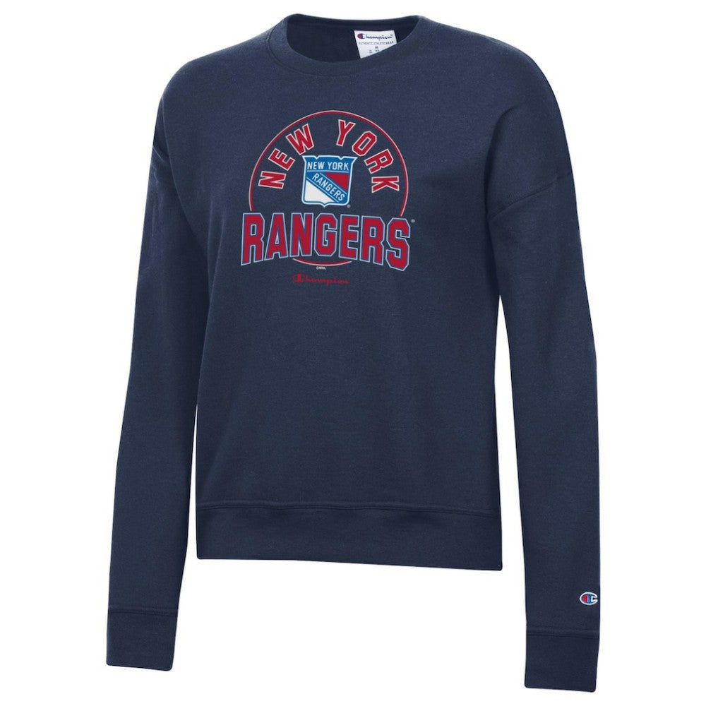 New York Rangers Champion Women's Powerblend Pullover Sweatshirt - Navy - NHL 201078329