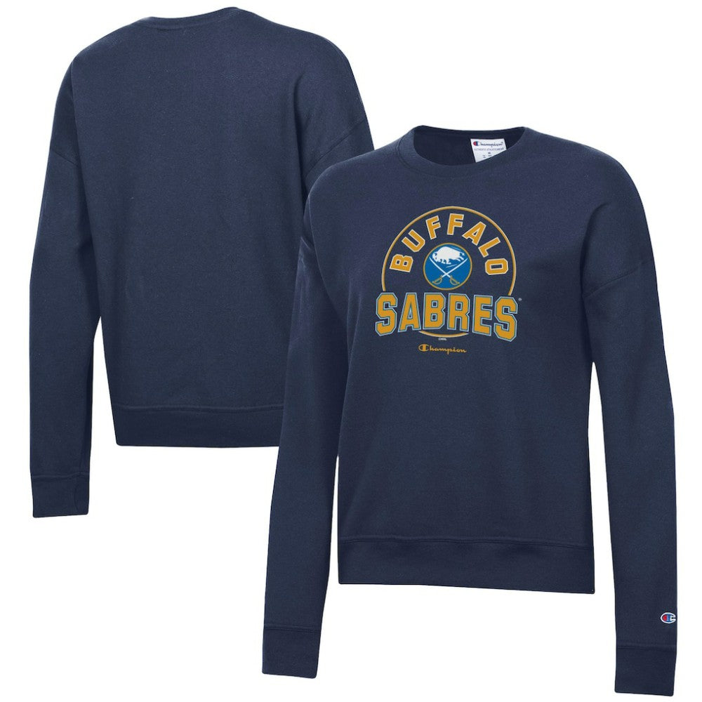 Buffalo Sabres Champion Women's Powerblend Pullover Sweatshirt - Navy - NHL 201078331