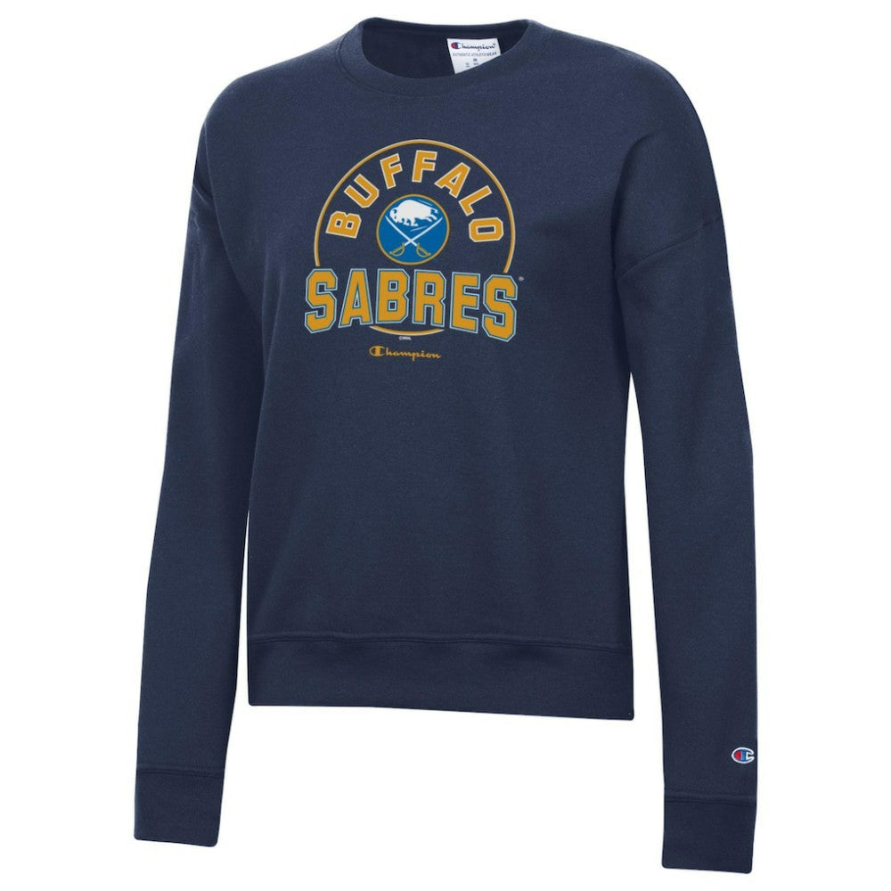 Buffalo Sabres Champion Women's Powerblend Pullover Sweatshirt - Navy - NHL 201078331