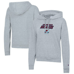 Colorado Avalanche Champion Women's Powerblend Fleece Pullover Hoodie - Gray - NHL 201078335