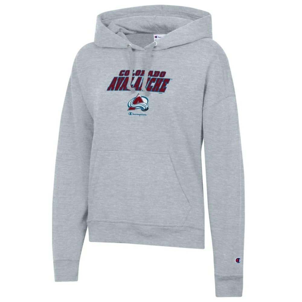 Colorado Avalanche Champion Women's Powerblend Fleece Pullover Hoodie - Gray - NHL 201078335