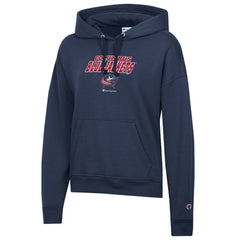 Columbus Blue Jackets Champion Women's Powerblend Fleece Pullover Hoodie - Navy - NHL 201078336