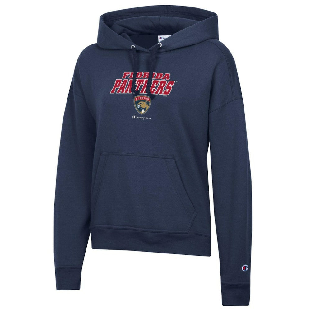 Florida Panthers Champion Women's Powerblend Fleece Pullover Hoodie - Navy - NHL 201078337