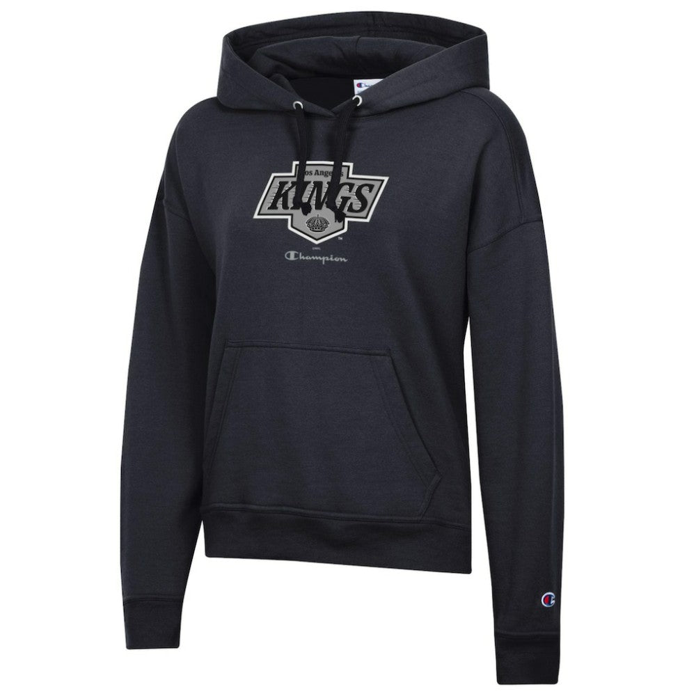 Los Angeles Kings Champion Women's Powerblend Fleece Pullover Hoodie - Black - NHL 201078338