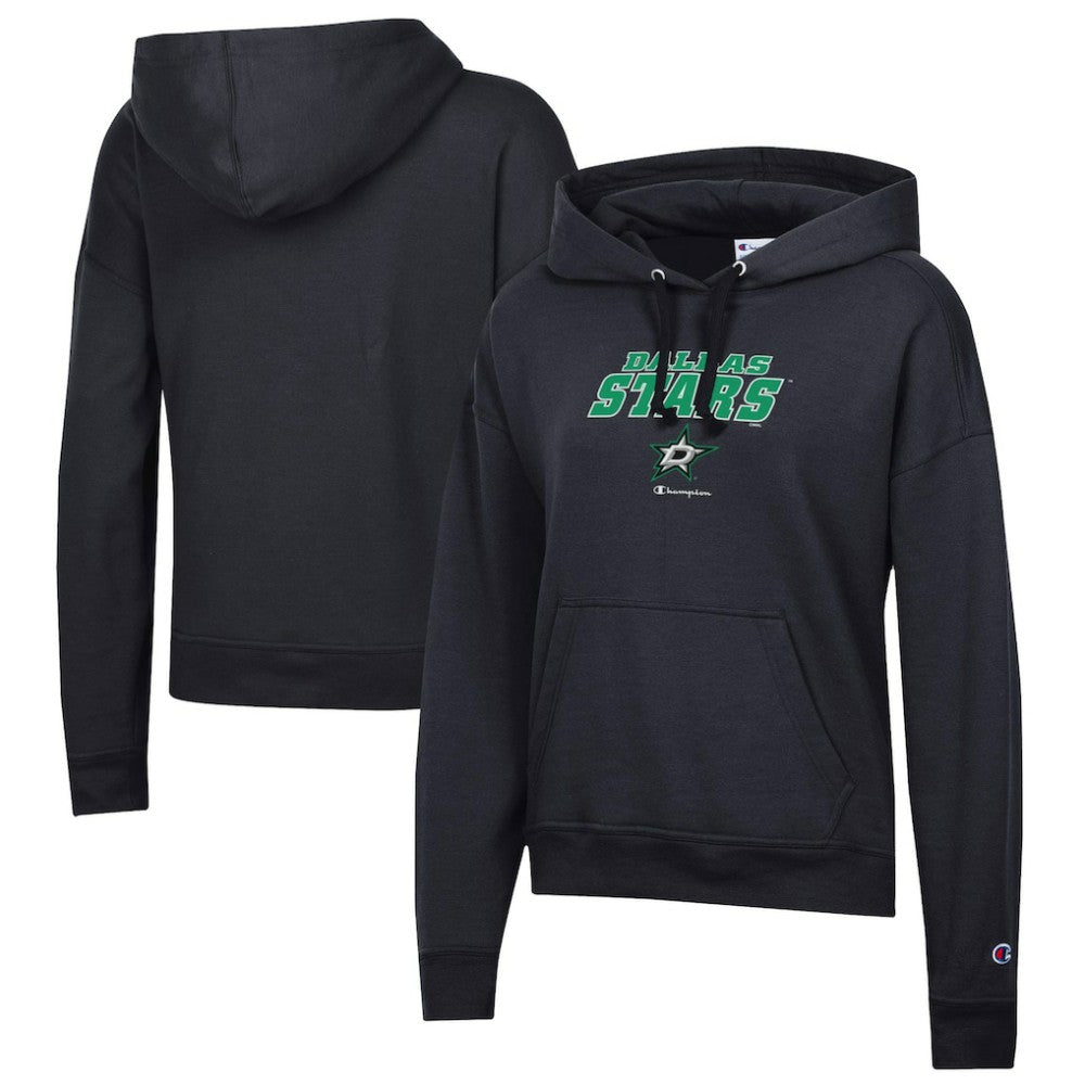 Dallas Stars Champion Women's Powerblend Fleece Pullover Hoodie - Black - NHL 201078339