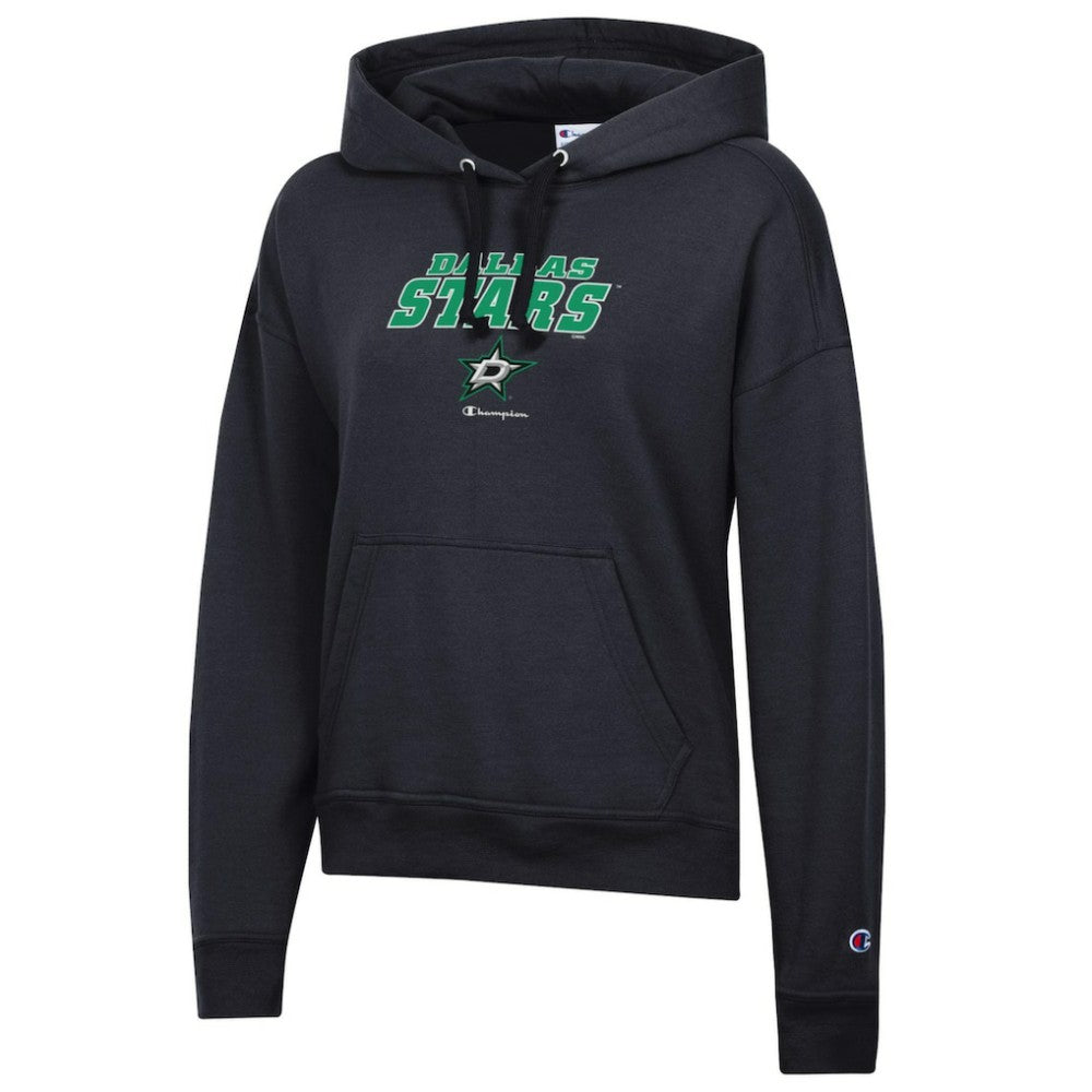 Dallas Stars Champion Women's Powerblend Fleece Pullover Hoodie - Black - NHL 201078339