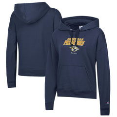 Nashville Predators Champion Women's Powerblend Fleece Pullover Hoodie - Navy - NHL 201078343
