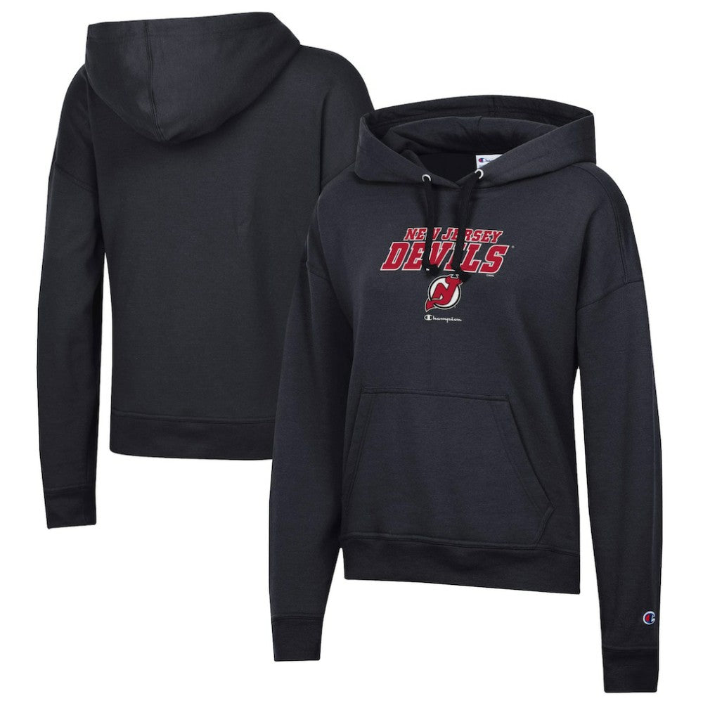 New Jersey Devils Champion Women's Powerblend Fleece Pullover Hoodie - Black - NHL 201078345