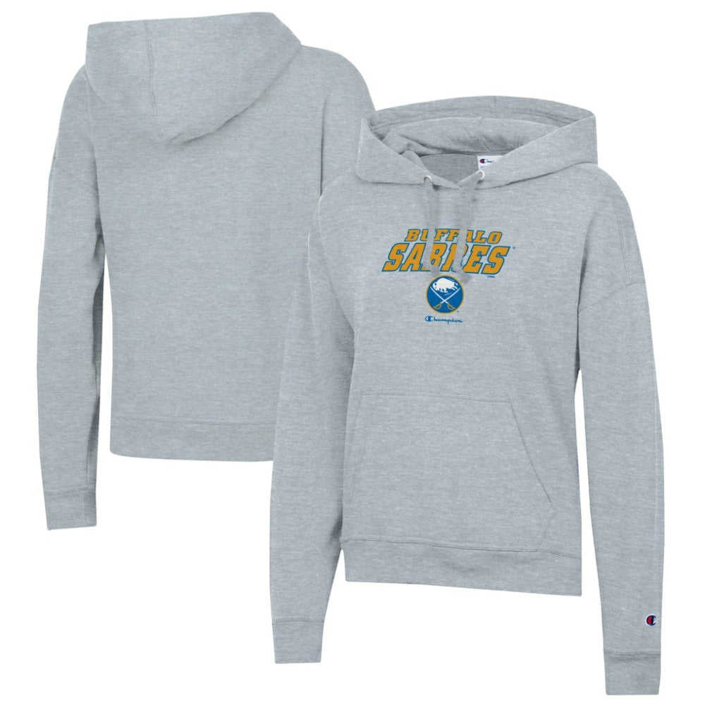 Buffalo Sabres Champion Women's Powerblend Fleece Pullover Hoodie - Gray - NHL 201078349