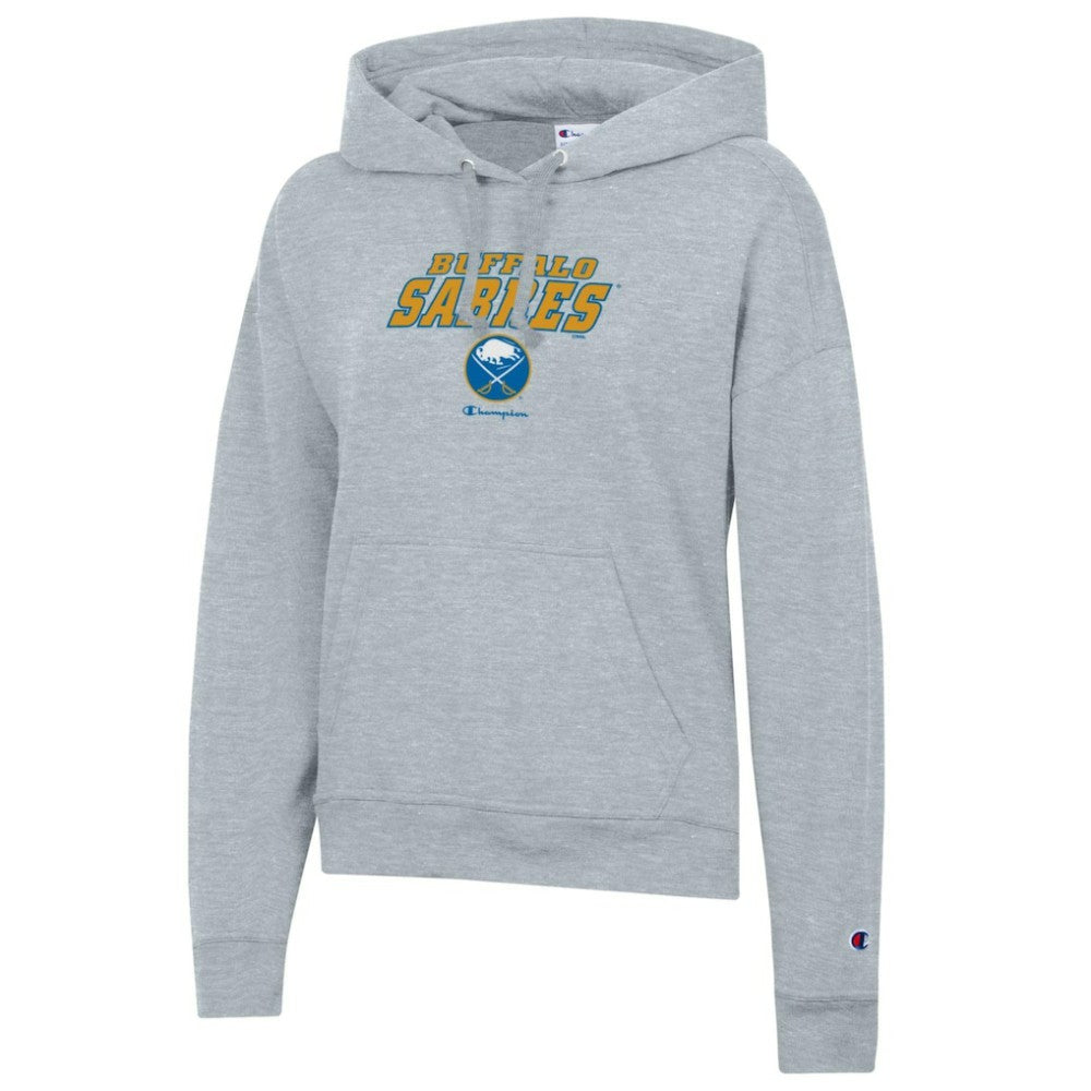 Buffalo Sabres Champion Women's Powerblend Fleece Pullover Hoodie - Gray - NHL 201078349