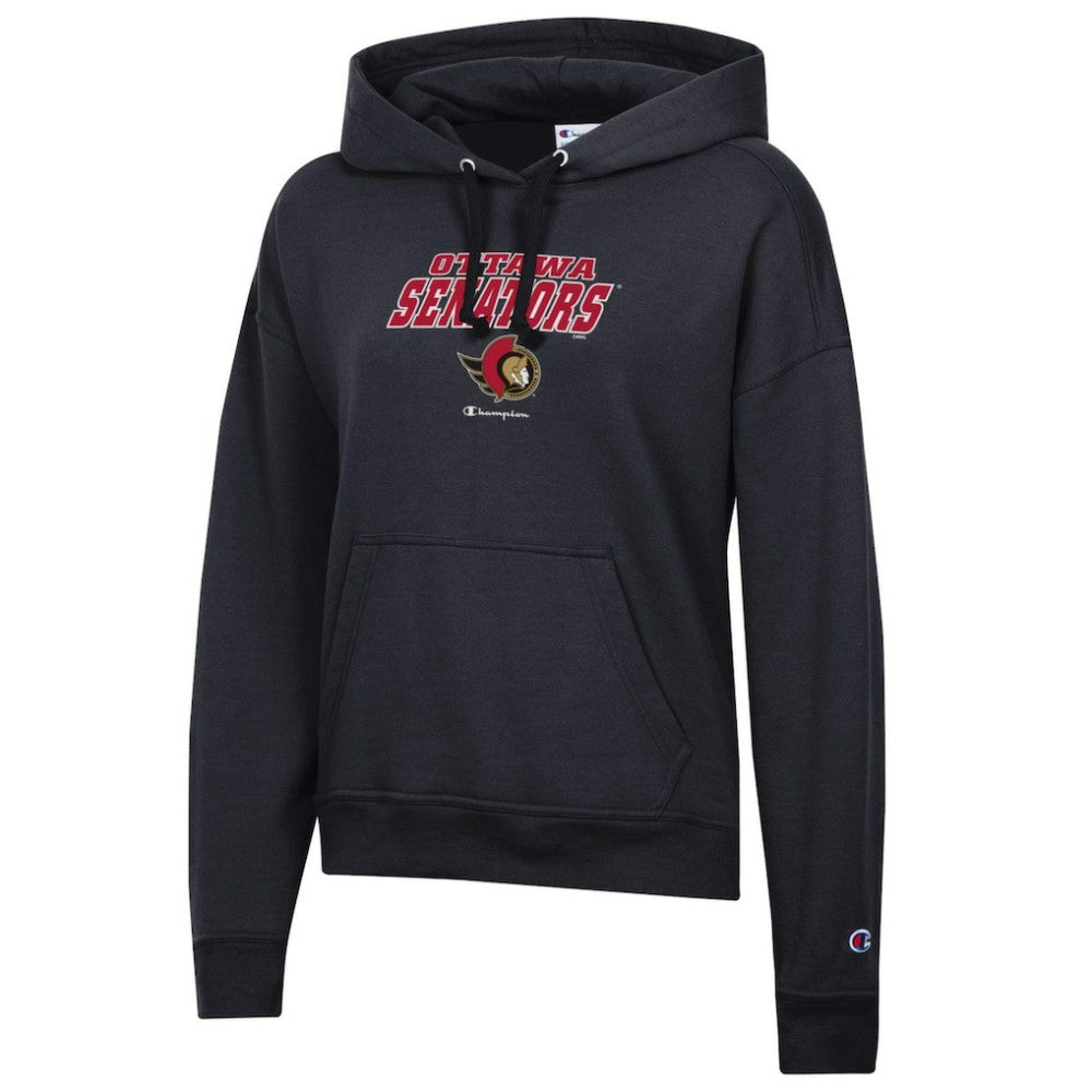 Ottawa Senators Champion Women's Powerblend Fleece Pullover Hoodie - Black - NHL 201078351