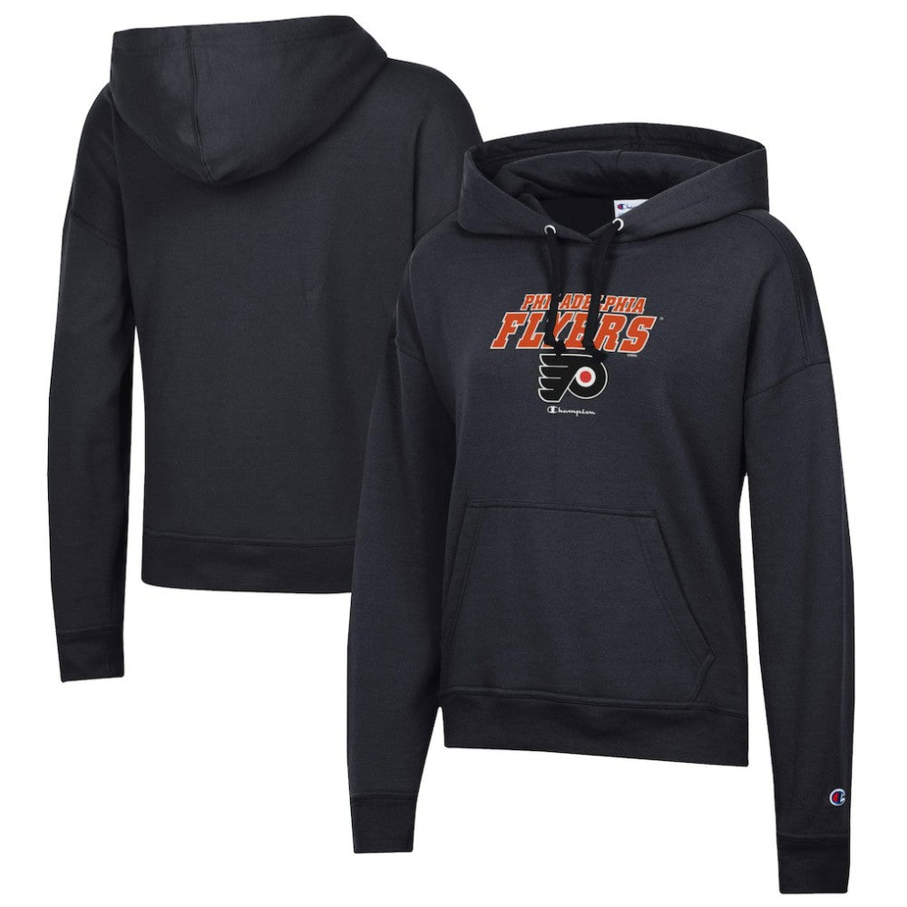 Philadelphia Flyers Champion Women's Powerblend Fleece Pullover Hoodie - Black - NHL 201078352