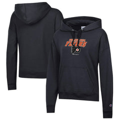 Philadelphia Flyers Champion Women's Powerblend Fleece Pullover Hoodie - Black - NHL 201078352