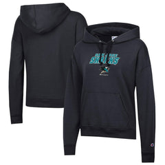 San Jose Sharks Champion Women's Powerblend Fleece Pullover Hoodie - Black - NHL 201078355