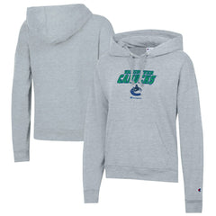 Vancouver Canucks Champion Women's Powerblend Fleece Pullover Hoodie - Gray - NHL 201078357