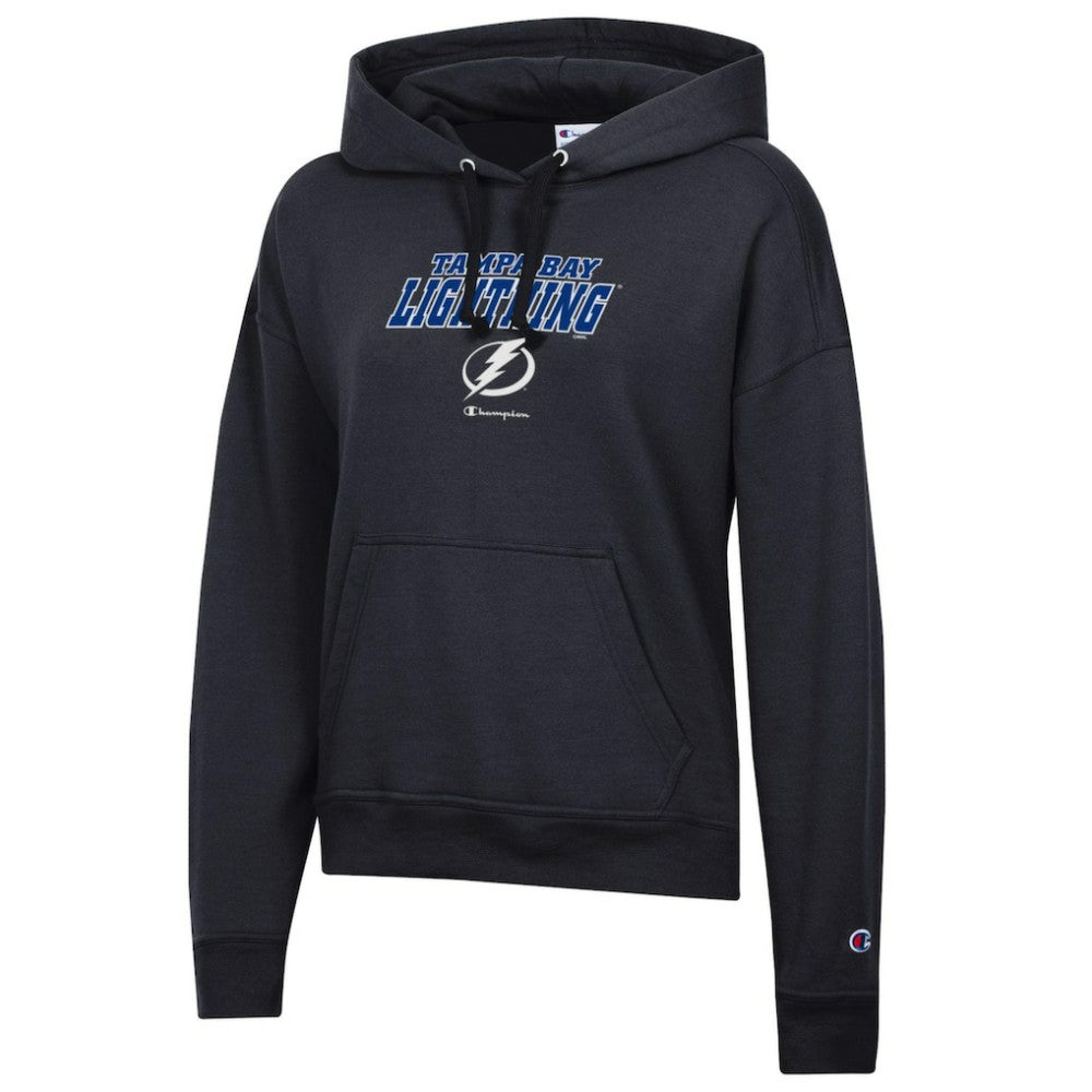 Tampa Bay Lightning Champion Women's Powerblend Fleece Pullover Hoodie - Black - NHL 201078359