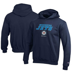 Winnipeg Jets Champion Youth Eco Powerblend Pullover Hoodie - Navy - NHL 201078365