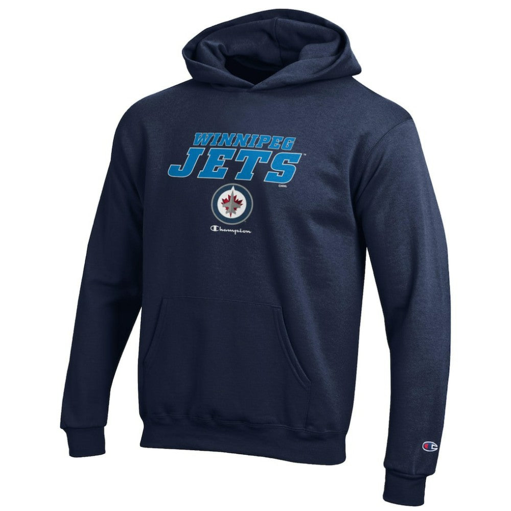 Winnipeg Jets Champion Youth Eco Powerblend Pullover Hoodie - Navy - NHL 201078365